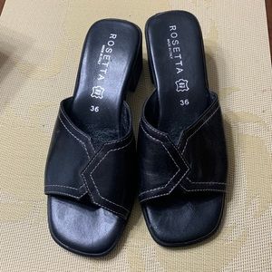 Rosetta black sandals, made in Italy, size 36